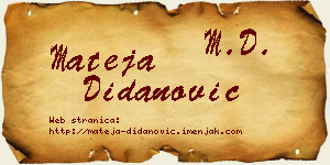 Mateja Didanović vizit kartica